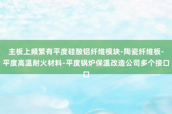 主板上频繁有平度硅酸铝纤维模块-陶瓷纤维板-平度高温耐火材料-平度锅炉保温改造公司多个接口